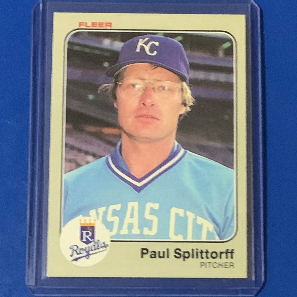 Paul Splittorff #124 1983 Fleer Baseball Trading Card